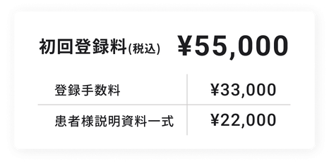 初回登録料（税込）¥55,000