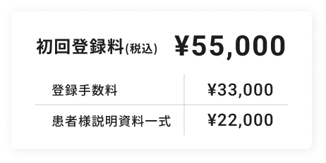 初回登録料（税込）¥55,000